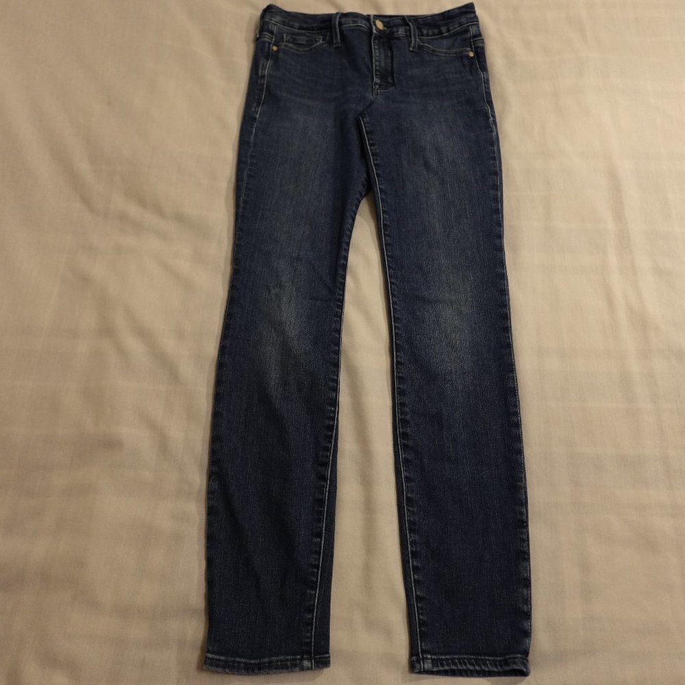 Athleta sculptek jeans mid rise‎ skinny women's 2 blue